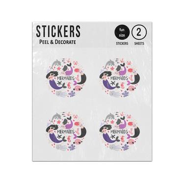 Picture of Mermaids Dolphins Jelly Fish Ocean Animals Sticker Sheets Twin Pack