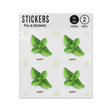 Picture of Mint Herb Leaf Plant Sticker Sheets Twin Pack