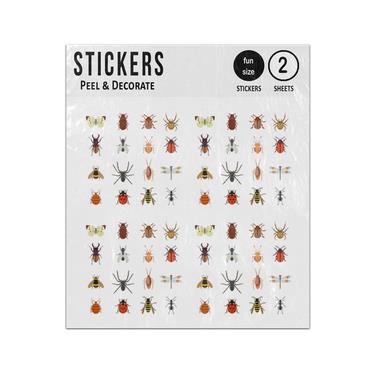 Picture of Moth Beetles Dragonfly Wasp Colleciton Sticker Sheets Twin Pack