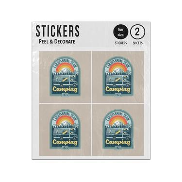 Picture of Motorhome Camping Caravanning Team Sticker Sheets Twin Pack