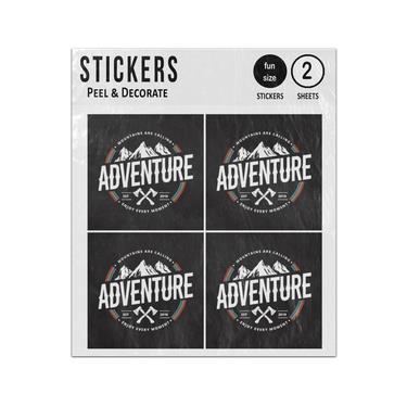 Picture of Mountains Are Calling Enjoy Every Adventure Quote Sticker Sheets Twin Pack