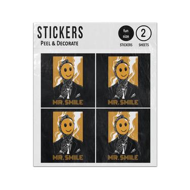 Picture of Mr Smile Person Wearing Smiley Mask Sticker Sheets Twin Pack