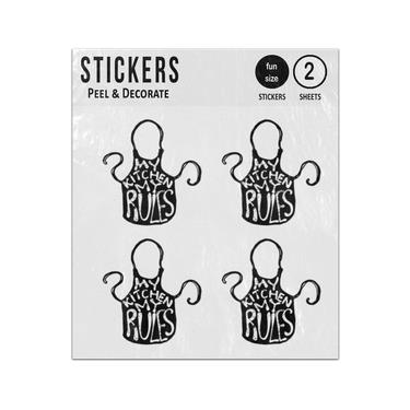 Picture of My Kitchen My Rules Kitchen Apron Sticker Sheets Twin Pack