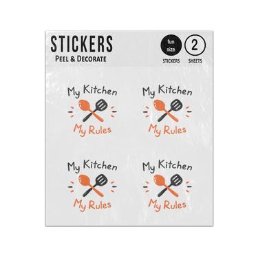 Picture of My Kitchen My Rules Kitchen Utensils Spoon Spatula Sticker Sheets Twin Pack