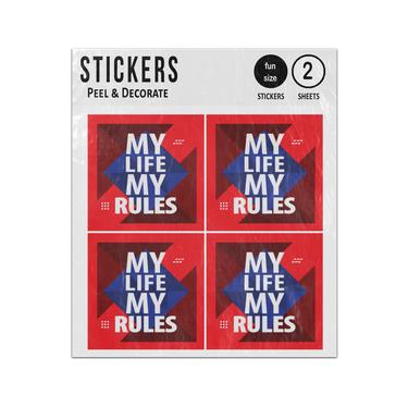 Picture of My Life My Rules Geometry Sticker Sheets Twin Pack