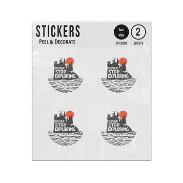 Picture of Never Stop Exploring Wilderness Sticker Sheets Twin Pack