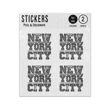 Picture of New York City Queens Brooklyn Staten Island Bronx Manhattan Sticker Sheets Twin Pack