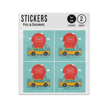 Picture of New York City Yellow Taxi Car Sticker Sheets Twin Pack
