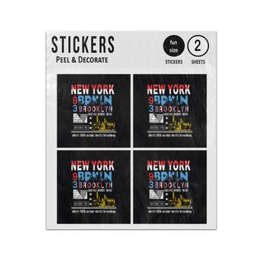 Picture of New York Fifth Avenue Meets Broadway Sticker Sheets Twin Pack