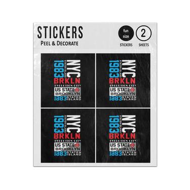 Picture of Nyc Brkln Staten Island Evolution City Sticker Sheets Twin Pack