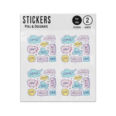 Picture of Omg Youre Awesome Wow Yay Go Lol Hello Oh Sticker Sheets Twin Pack