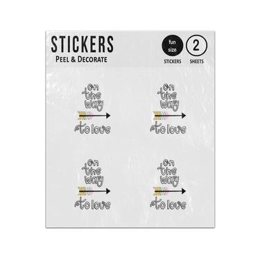 Picture of On The Way To Love Arrow Pointing Right Sticker Sheets Twin Pack