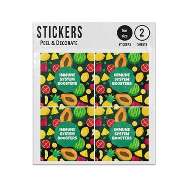 Picture of Organic Fruit Veggies Immune System Boosters Sticker Sheets Twin Pack