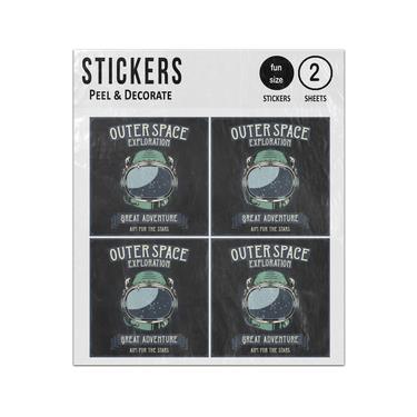 Picture of Outer Space Exploration Adventure Astronaut Helmet Sticker Sheets Twin Pack