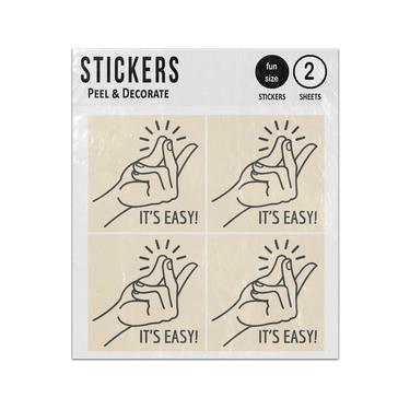 Picture of Outline Hand With Snapping Finger Gesture Sticker Sheets Twin Pack
