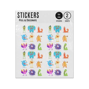 Picture of Party Monsters Cartoon Characters Sticker Sheets Twin Pack