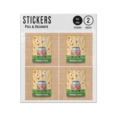 Picture of Peace Love Poster With Van Sticker Sheets Twin Pack