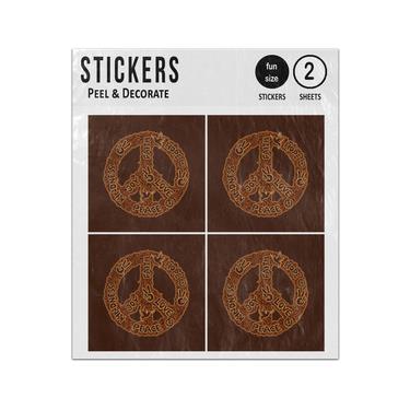 Picture of Peace Sign Kindness Joy Love Faith Hope Sticker Sheets Twin Pack