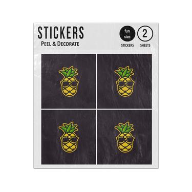 Picture of Pineapple Fruit Shades Cool Character Sticker Sheets Twin Pack