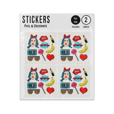 Picture of Pop Art Love Peace Collection Sticker Sheets Twin Pack