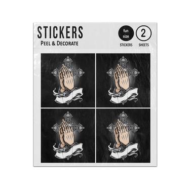 Picture of Praying Hand Catholic Church Priest Sticker Sheets Twin Pack