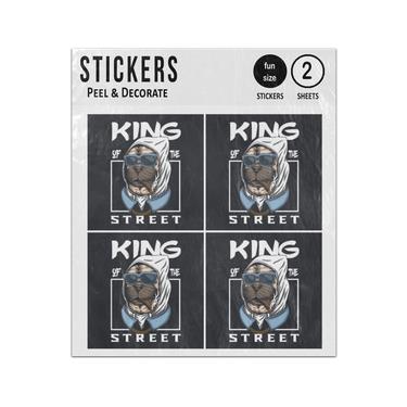 Picture of Pug Dog King Of The Street Sticker Sheets Twin Pack