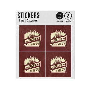 Picture of Quality American Whiskey Vintage Slogan Sticker Sheets Twin Pack