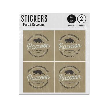 Picture of Raccoon Original Homebrewing Free Spirit Wild Heart Sticker Sheets Twin Pack