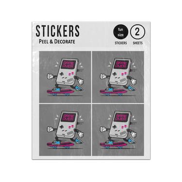 Picture of Retro Gamer Skate Skateboard Character Design Sticker Sheets Twin Pack