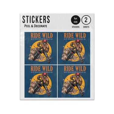 Picture of Ride Wild Do It With Passion Or Not At All Retro Sticker Sheets Twin Pack