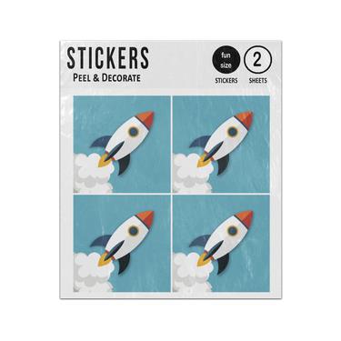 Picture of Rocket Ship Launching Sticker Sheets Twin Pack