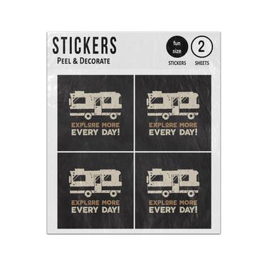 Picture of Rv Recreative Vehicle Camper Van Explore More Every Date Sticker Sheets Twin Pack