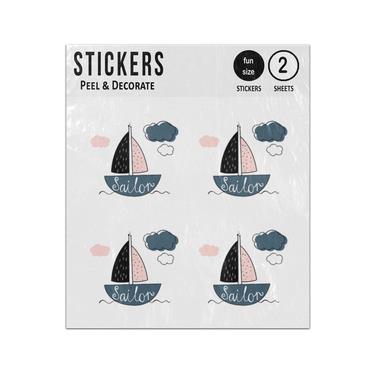 Picture of Sailor Small Dinghy Sea Sailing Sticker Sheets Twin Pack