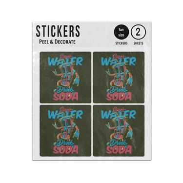 Picture of Save Water Drink Soda Character Sticker Sheets Twin Pack