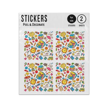 Picture of School Doodles Collection Sticker Sheets Twin Pack