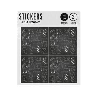 Picture of Science Formulas Hand Writing Chalkboard Sticker Sheets Twin Pack