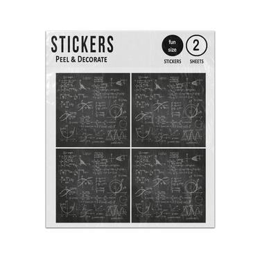 Picture of Scientific Formulas Hand Writing Chalkboard Sticker Sheets Twin Pack