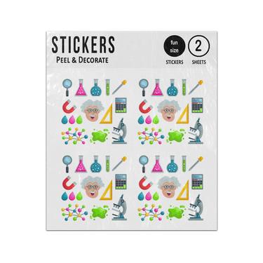 Picture of Scientist Science Lab Elements Set Sticker Sheets Twin Pack