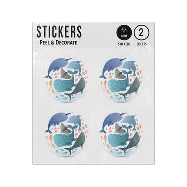 Picture of Sea Mammals Globe Pattern Sticker Sheets Twin Pack