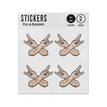Picture of Sign Of The Horns Tattoeod Arms Sticker Sheets Twin Pack