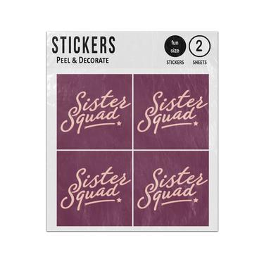 Picture of Sister Squad Family Members Lettering Sticker Sheets Twin Pack