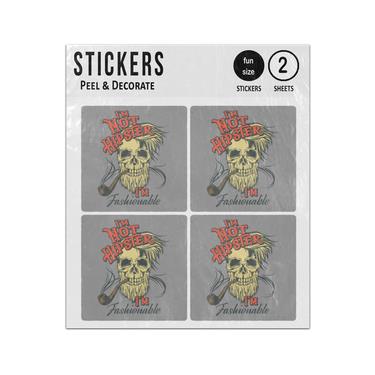 Picture of Skull Im Not Hipster Im Fashionable Sticker Sheets Twin Pack