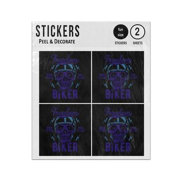 Picture of Skull Rider Freedom Biker Sticker Sheets Twin Pack