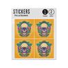Picture of Skull Summer Exotic Tropical Flowers Sticker Sheets Twin Pack