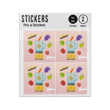 Picture of Smoothie Ingredients Machine Illustration Sticker Sheets Twin Pack
