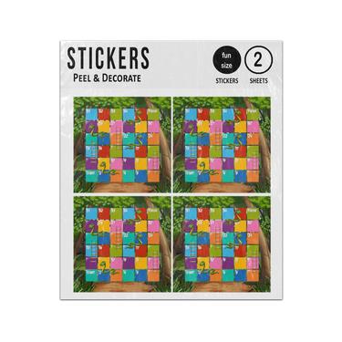 Picture of Snake Ladder Board Squares Start Finish Sticker Sheets Twin Pack
