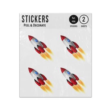 Picture of Space Rocket Ship Launching Sticker Sheets Twin Pack