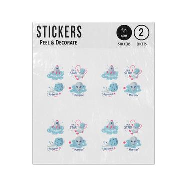Picture of Spaceship Star Asterioid Martian Space Set Collection Sticker Sheets Twin Pack
