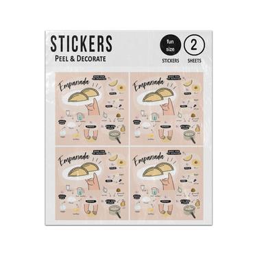 Picture of Spanish Empanada Recipe Ingredients Sticker Sheets Twin Pack