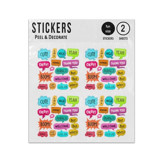 Picture of Speech Bubble Quotes Collection Sticker Sheets Twin Pack